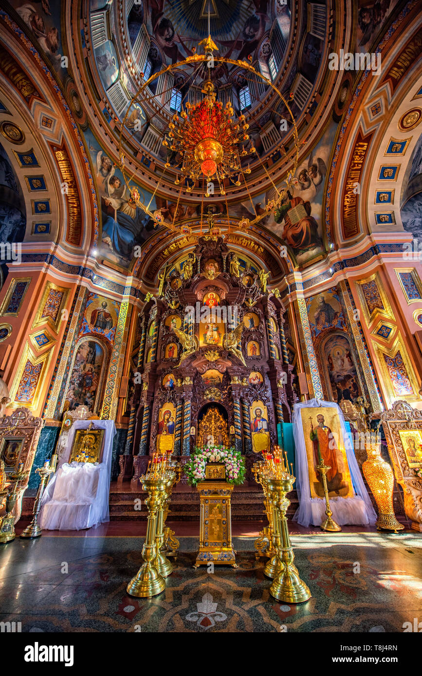 L'église de Kazan d'Irkoutsk, Irkoutsk, en Sibérie, Russie Banque D'Images