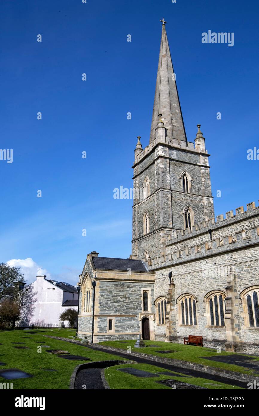 Royaume-uni, Irlande du Nord, l'Ulster, comté de Derry, Londonderry, Cathédrale St Columb Banque D'Images
