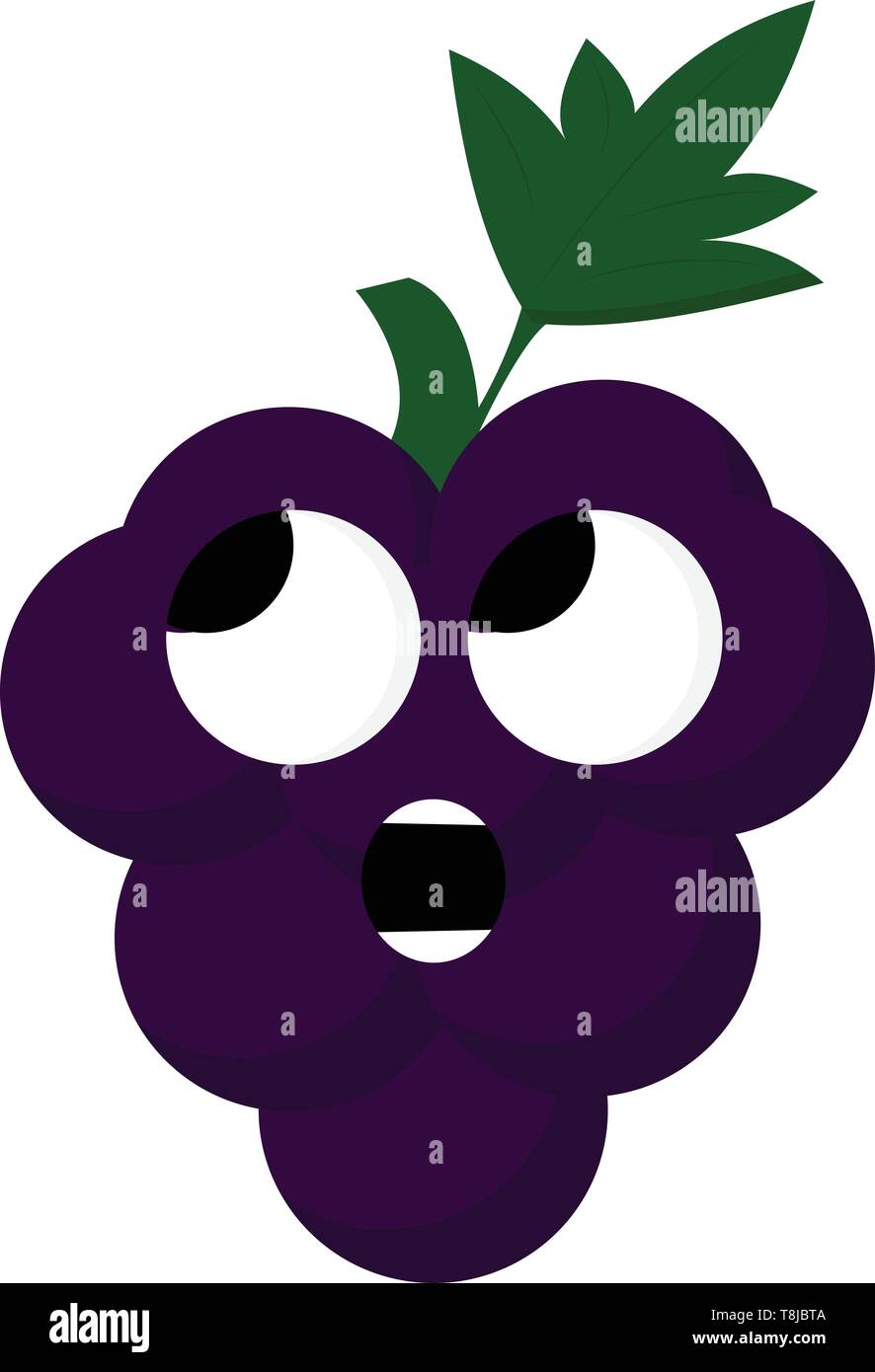 Une illustration couleur de raisins., Scénario, dessin en couleur ou d'illustration. Illustration de Vecteur