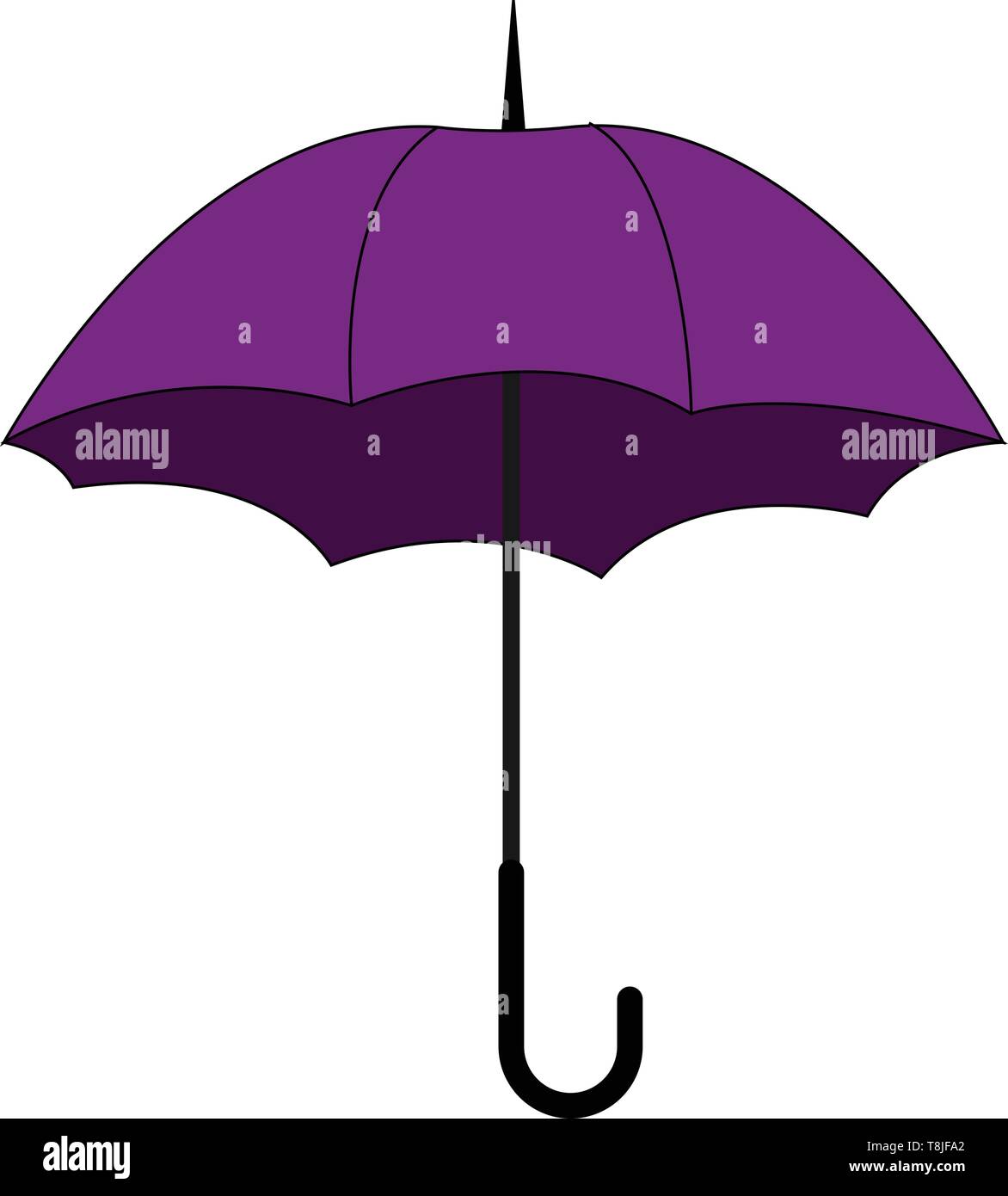 Ouvrir un parapluie violet avec un manche noir, Scénario, dessin en couleur  ou d'illustration Image Vectorielle Stock - Alamy