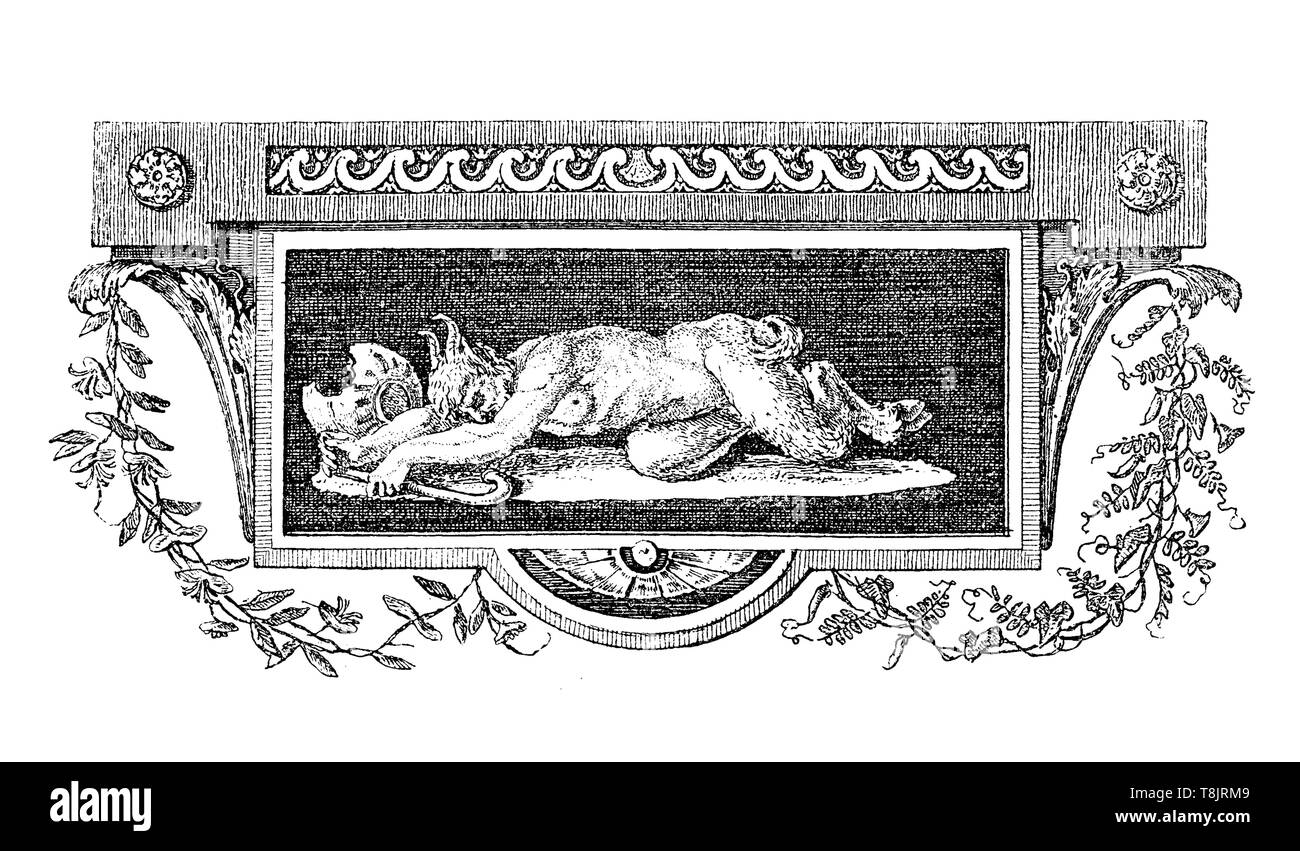 Faunus couchage par Salomon Gessner 18e siècle Banque D'Images