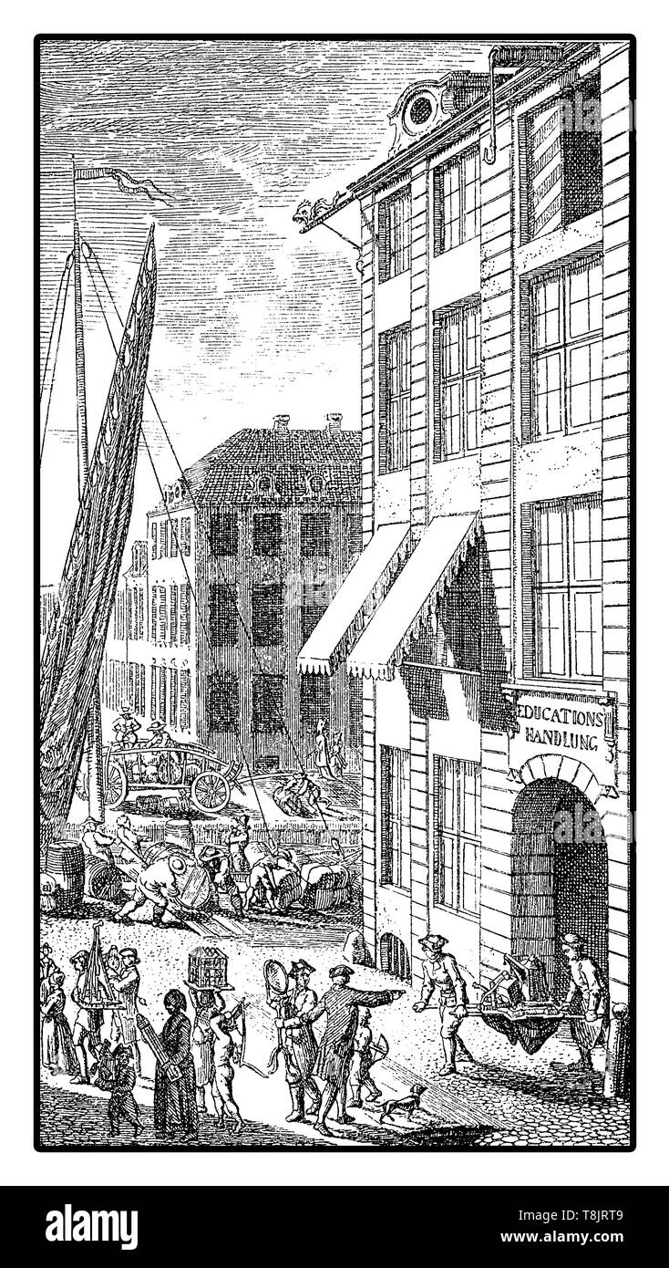 Allégorie de l'éducation entreprise par Daniel Chodowiecki 1771 Banque D'Images