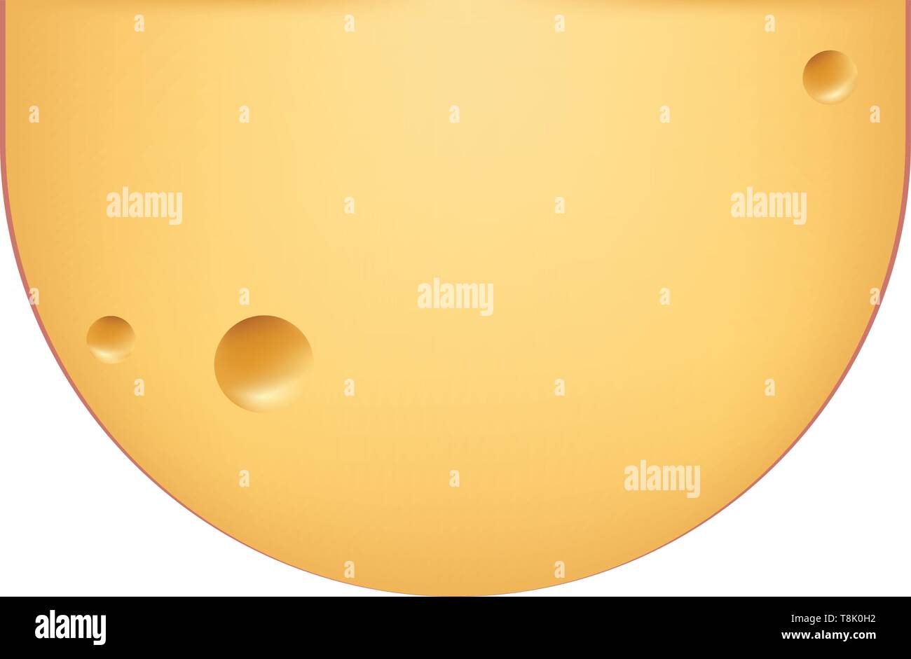 Tranche de fromage traditionnel de blé dur. Vector illustration. Illustration de Vecteur