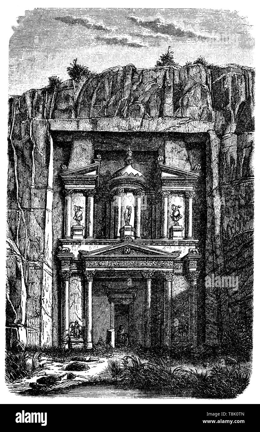 Al-Khazneh, Petra, Jordanie, , (l'histoire de l'architecture Banque D'Images