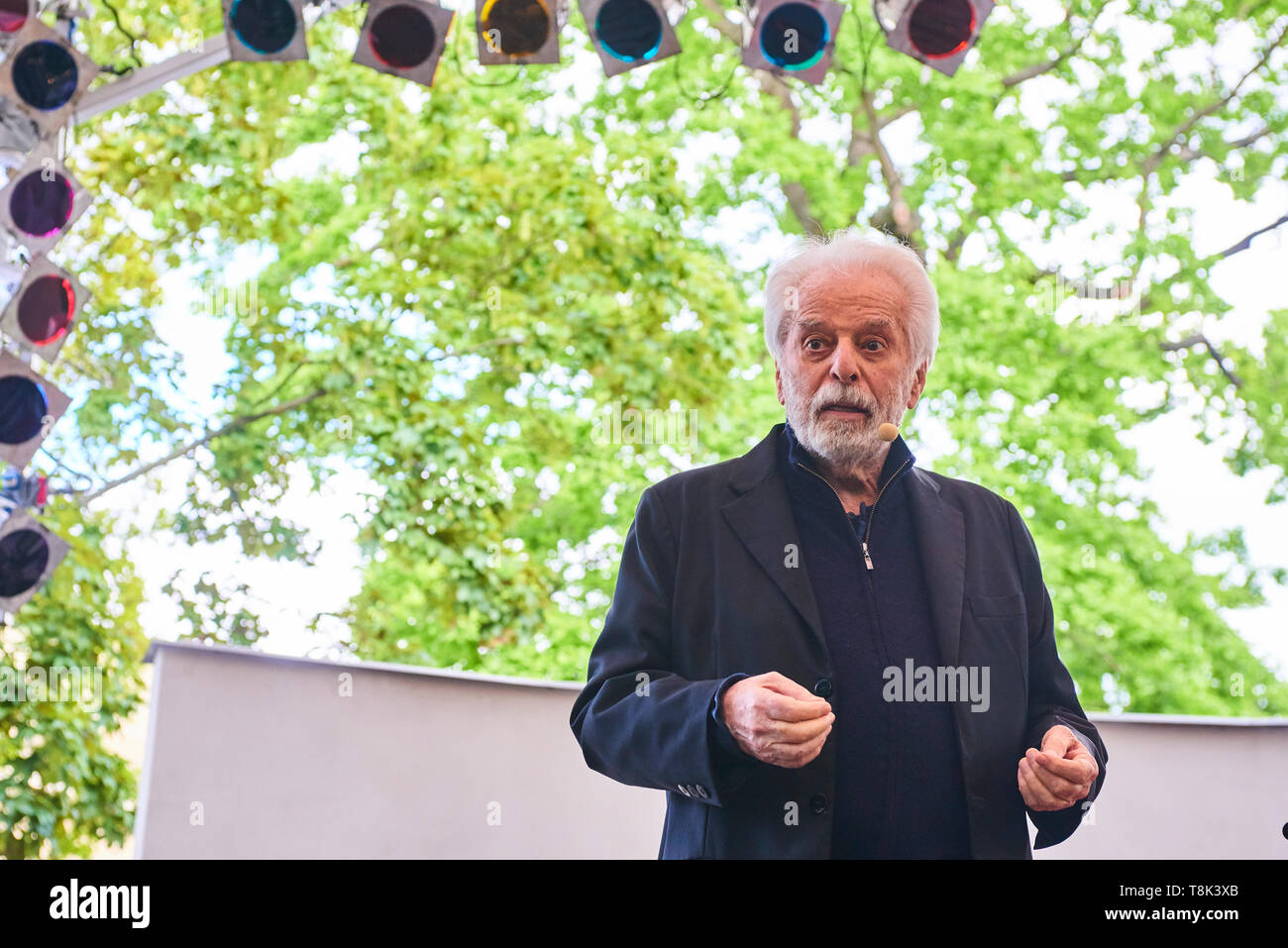 PRAGUE/ RÉPUBLIQUE TCHÈQUE - 9 mai, 2019 : Réservez World Prague 2019 - 25ème Salon International du livre et du Festival littéraire. Alejandro Jodorowsky parlant Banque D'Images