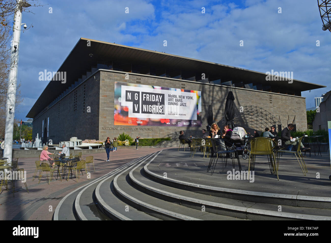 Galerie nationale de Victoria, Southbank, Melbourne, GNV, besideSt Kilda Road Banque D'Images