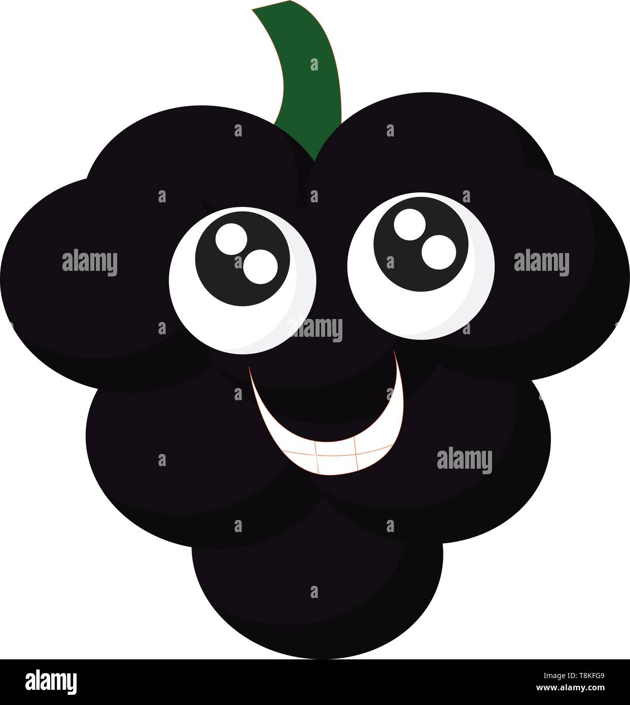 Blackberry est un petit soft black, ou violet foncé fruit qui pousse sur une plante appelée mûriers., Scénario, dessin en couleur ou d'illustration. Illustration de Vecteur