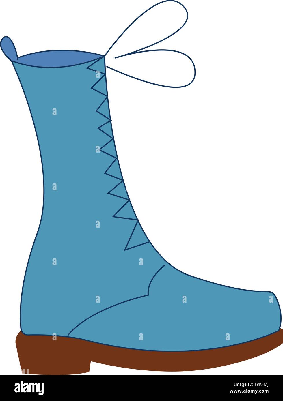 Un type de chaussures qui couvre tout le pied et le bas de la jambe., Scénario, dessin en couleur ou d'illustration. Illustration de Vecteur