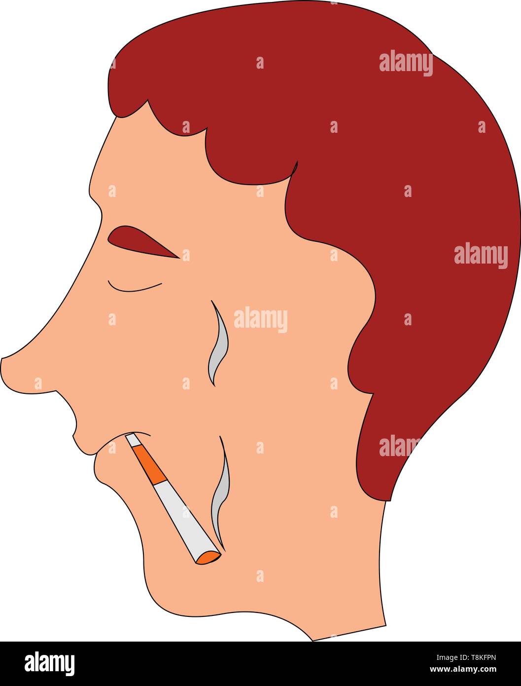 Le tabagisme est l'activité de respirer la fumée des cigarettes, pipes, cigares et c'est habituellement une activité habituelle., Scénario, dessin en couleur ou d'illustratio Illustration de Vecteur