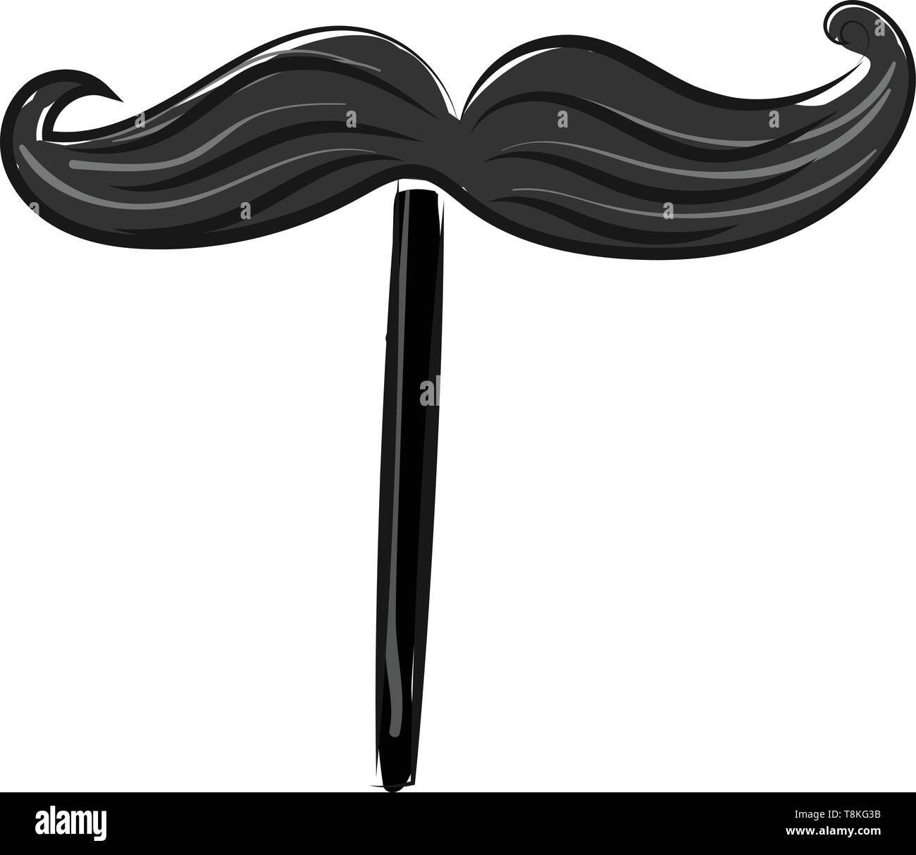 C'est moustache carnaval, habituellement utilisé pendant le costume des défiles de carnaval ou festival., Scénario, dessin en couleur ou d'illustration. Illustration de Vecteur