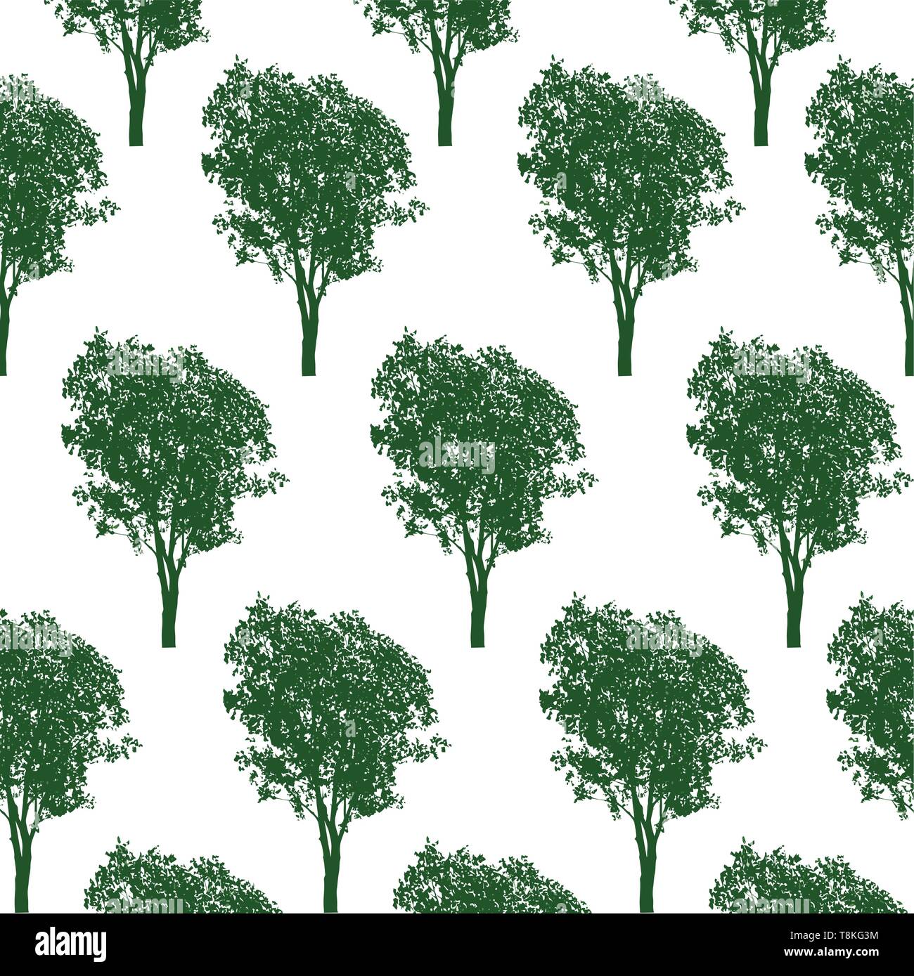 Texture pattern arbres design, illustration vectorielle. Imprimer l'arborescence pour le design textile Illustration de Vecteur