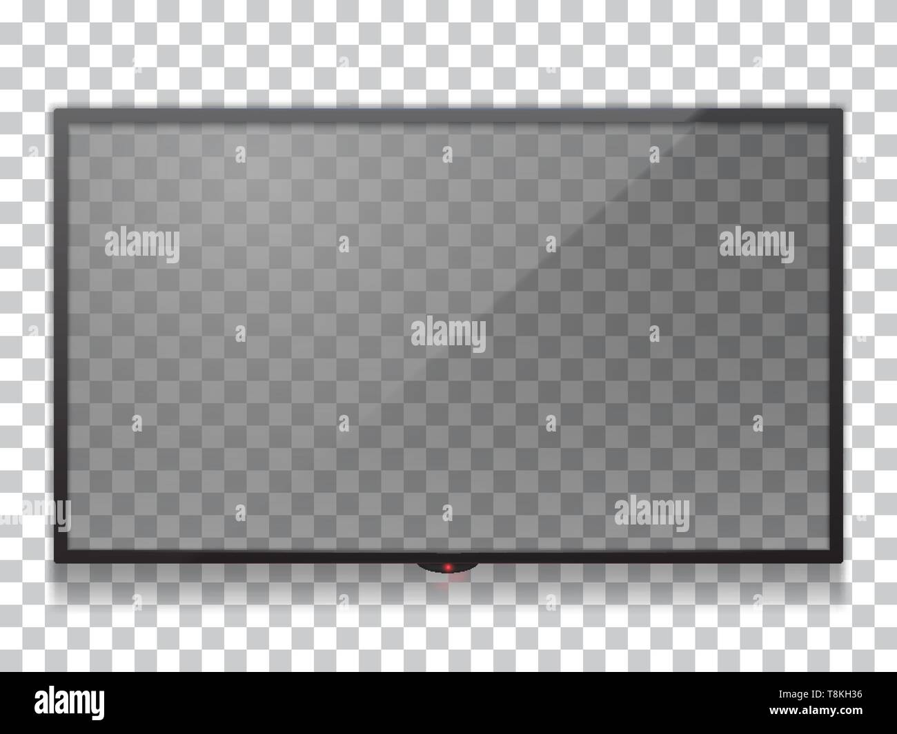 Affichage du moniteur ordinateur réaliste ou Smart TV de mock up vector illustration. Illustration de Vecteur