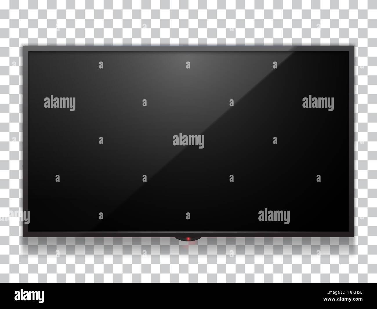 Affichage du moniteur ordinateur réaliste ou Smart TV de mock up vector illustration. Illustration de Vecteur