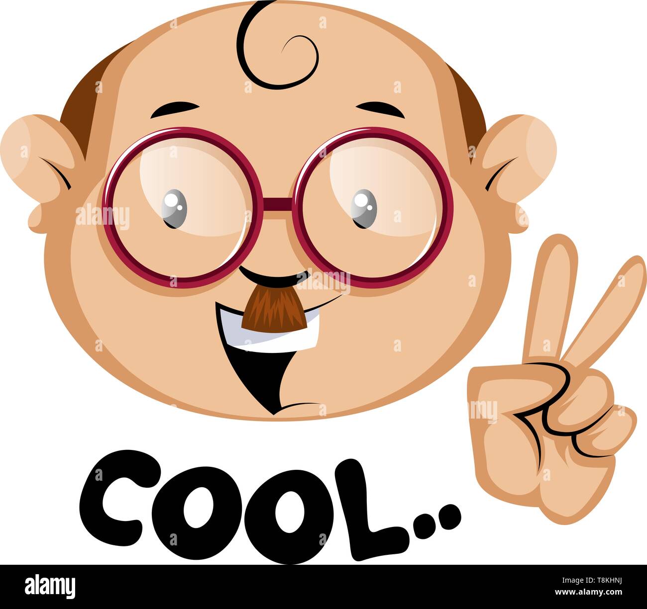 Les droits de l'emojy Funy avec un symbole et lettres, illustration, vecteur sur fond blanc. Illustration de Vecteur