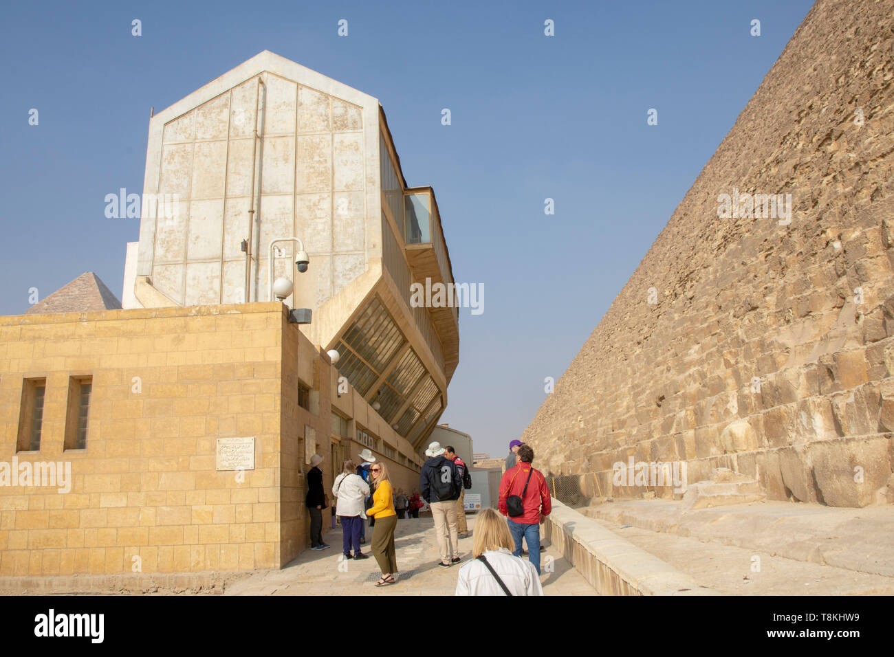 La construction de maisons de forme unique, un original intact, un grand voile presque certainement construit pour le pharaon égyptien Khufu plus de 4 000 oui Banque D'Images