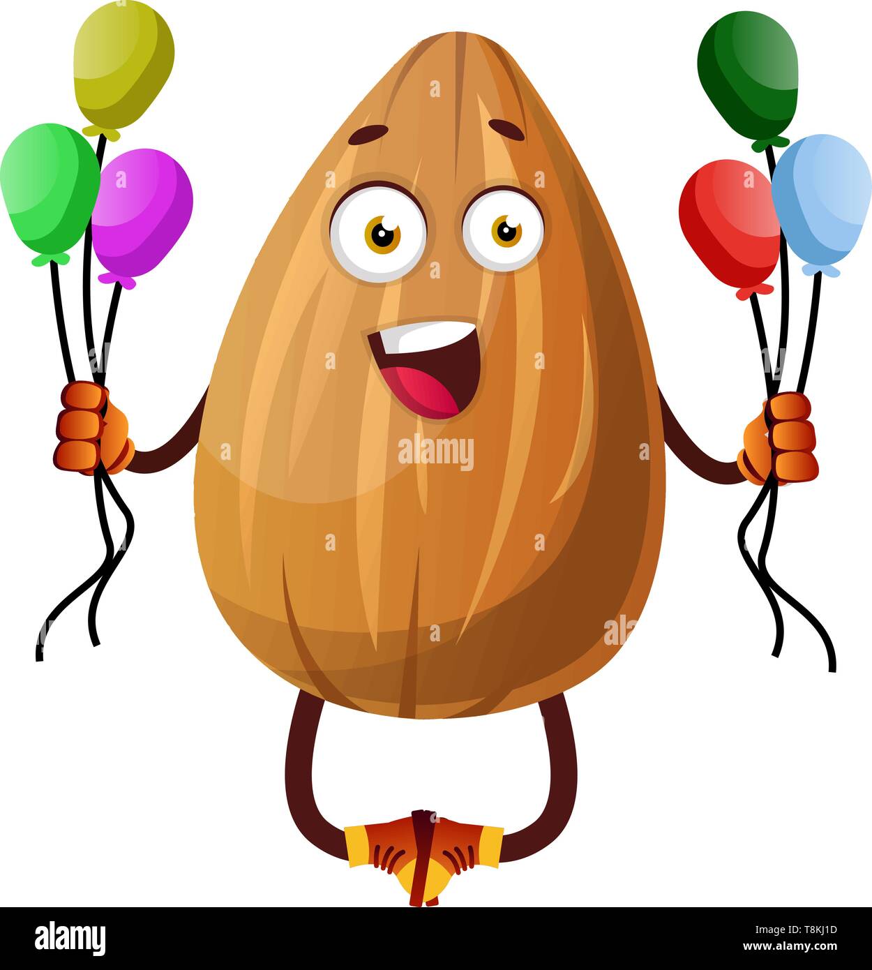 La tenue d'Amande ballons colorés, illustration, vecteur sur fond blanc. Illustration de Vecteur