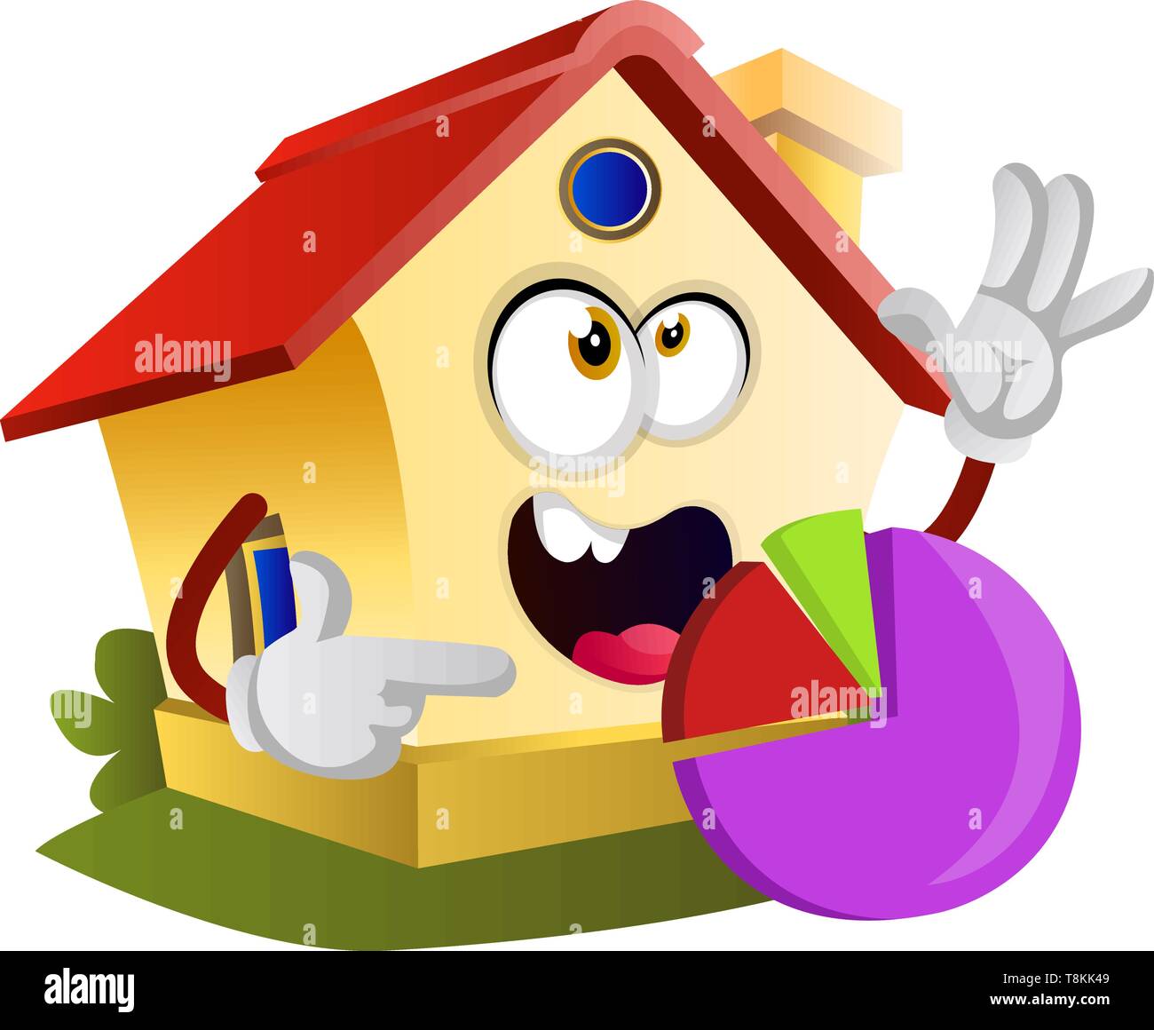 Chambre est orientée sur un cercle infographie, illustration, succès vecteur sur fond blanc. Illustration de Vecteur