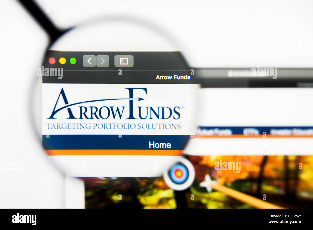 Richmond, Virginie, USA - 9 mai 2019 : rédaction d'illustration de l'AQEP Flèche Rotation des pays d'accueil du site web de l'ETF. DWA flèche Rotation des pays logo v Banque D'Images