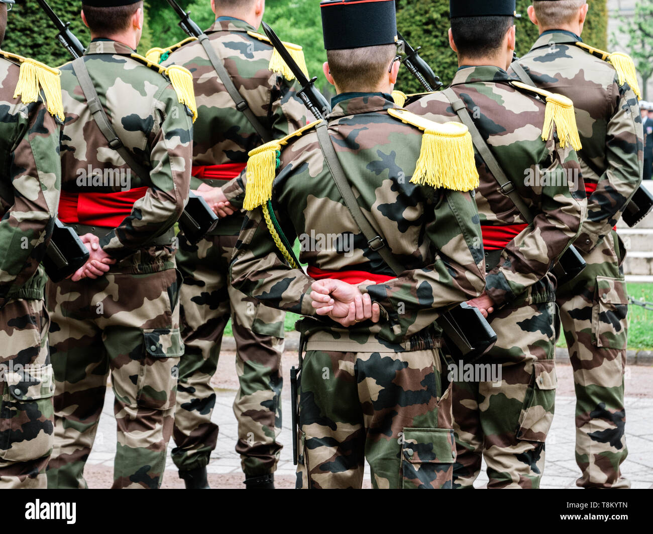 La cérémonie pour marquer des alliés de l'Ouest Deux victoire en Europe de l'armistice marquant le 72e anniversaire de la victoire sur l'Allemagne nazie en 1945 - Banque D'Images