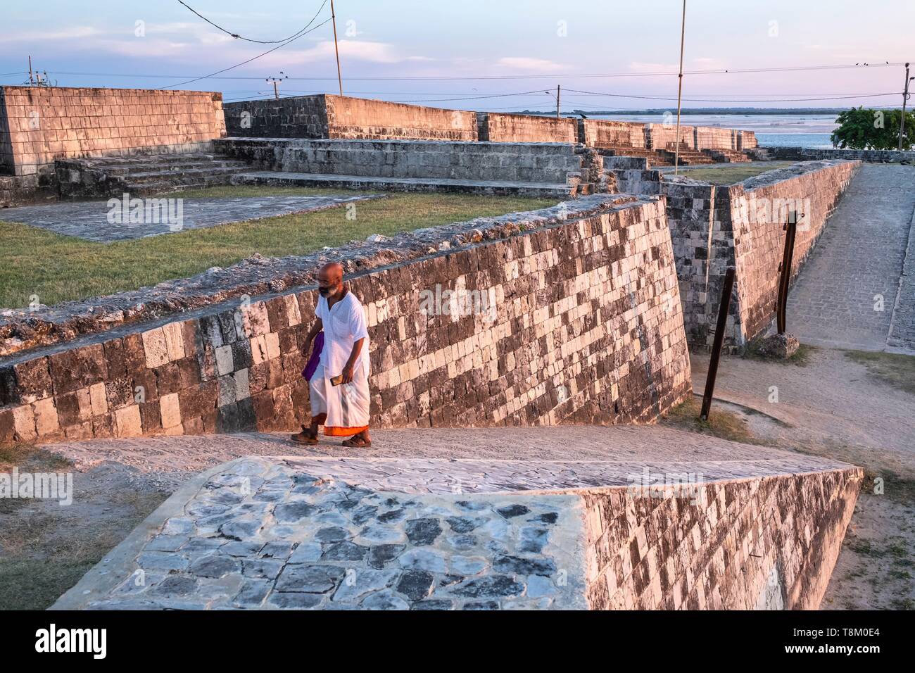 Sri Lanka, province du Nord, Jaffna, fort de Jaffna ou fort néerlandais, construit en 1618 par les Portugais et occupés en 1658 jusqu'à la fin du 18ème siècle par les Hollandais Banque D'Images