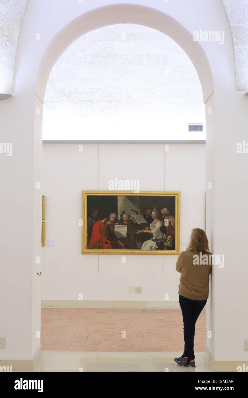 L'Italie, la Basilicate, Matera, Capitale européenne de la Culture 2019, le Palazzo Lanfranchi, Musée National d'art médiéval et moderne de la Basilicate, peintures de l'école Napolitaine du xviie et xviiie siècle à partir de la collection d'Errico Camillo Banque D'Images