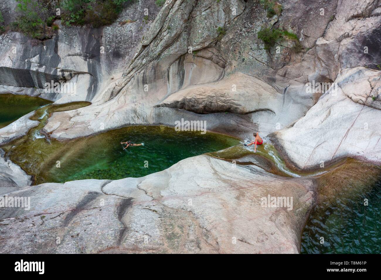 France, Corse du Sud, Bavella, canyon Purcaraccia Banque D'Images