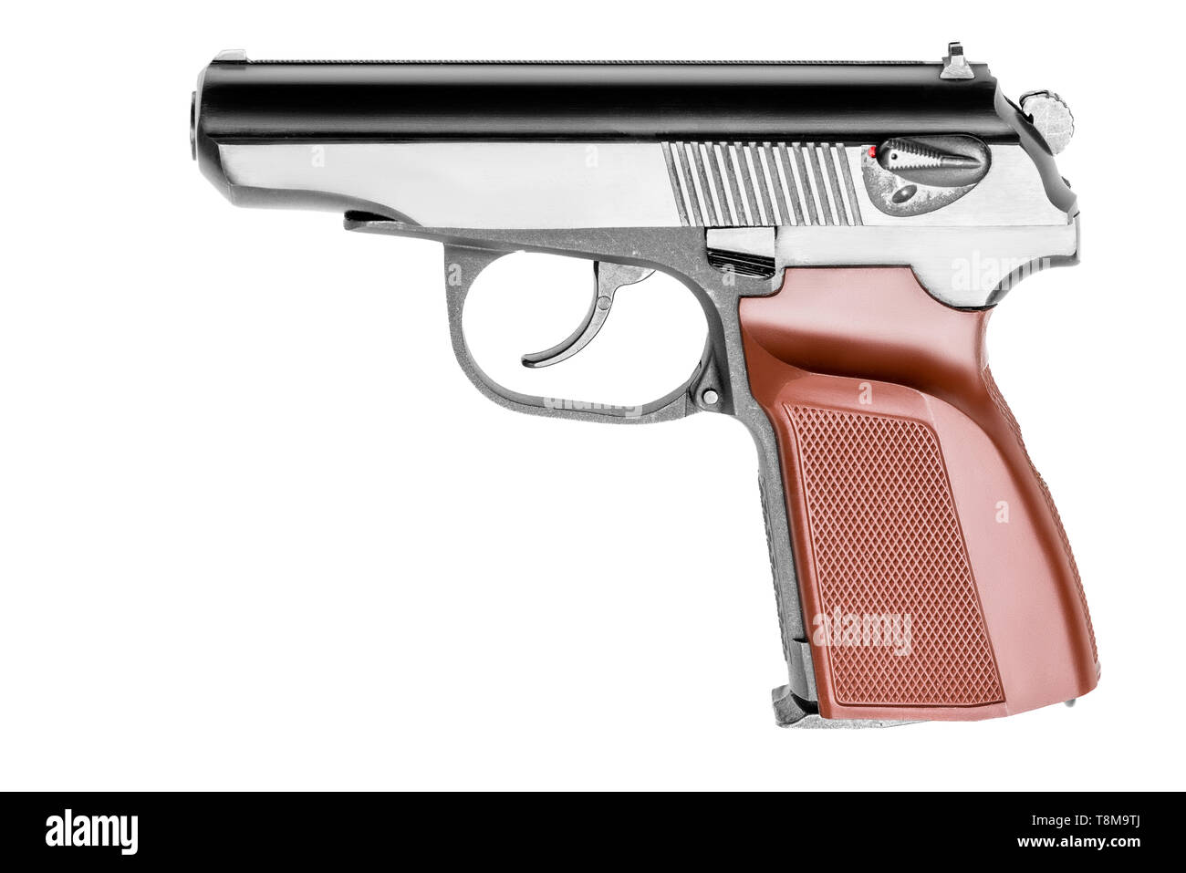 Fire pistol close up on white background Banque D'Images