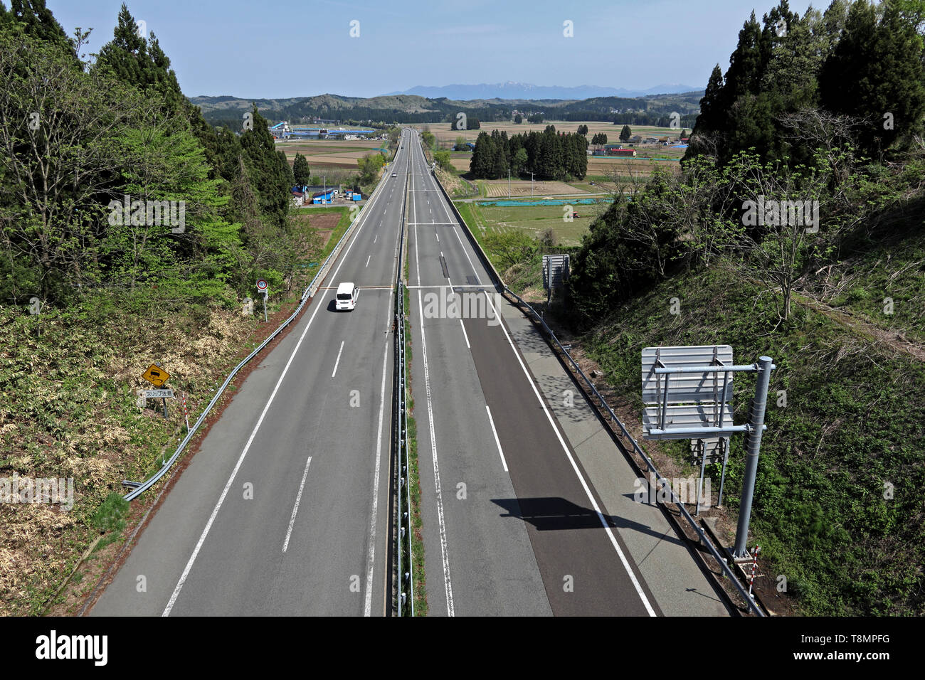 Autoroute de Tohoku, Akita, Japon Banque D'Images