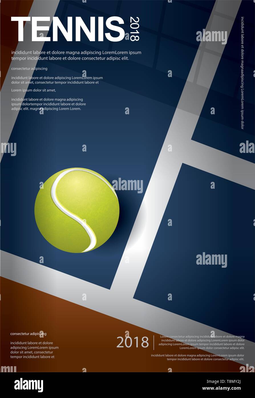 Championnat de Tennis Poster Vector illustration Illustration de Vecteur