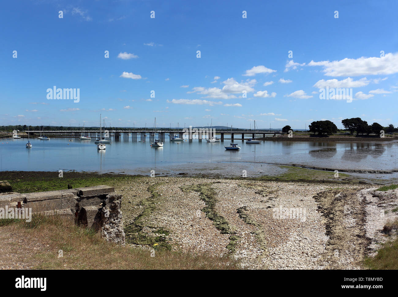 Hayling Island Bridge, Hampshire, Angleterre Banque D'Images