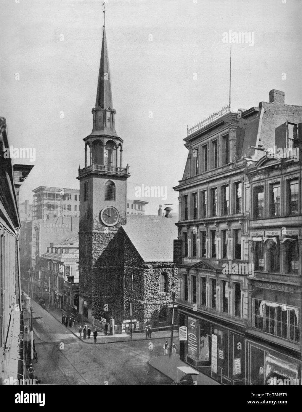 'Vieux Sud Church, Boston', c1897. Créateur : Inconnu. Banque D'Images