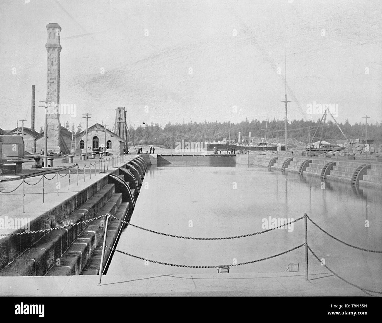 'Dry d'Esquimalt, Colombie-Britannique', c1897. Créateur : Inconnu. Banque D'Images