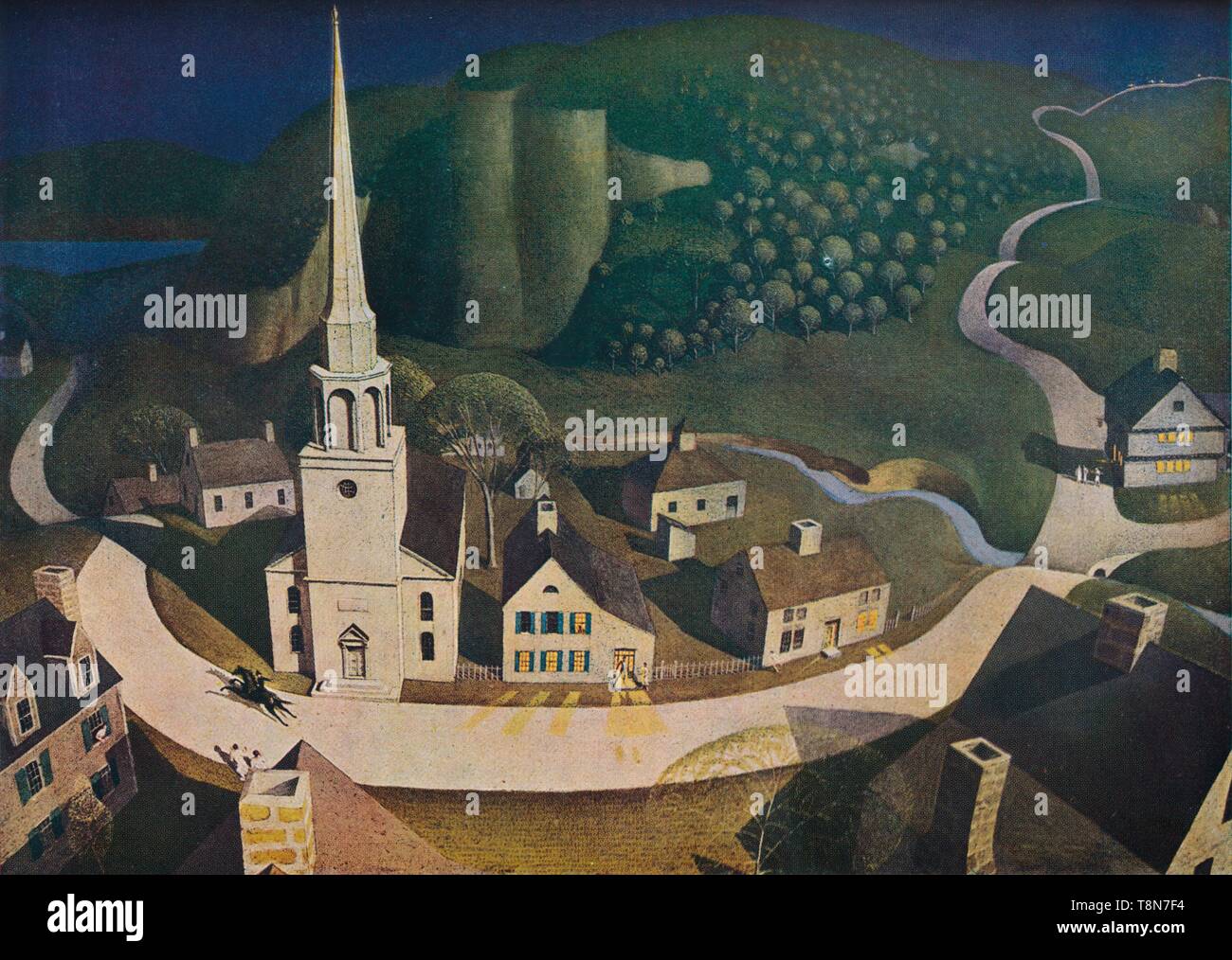"La balade de minuit" de Paul Revere, 1931, (1943). Créateur : Grant DeVolson Wood. Banque D'Images