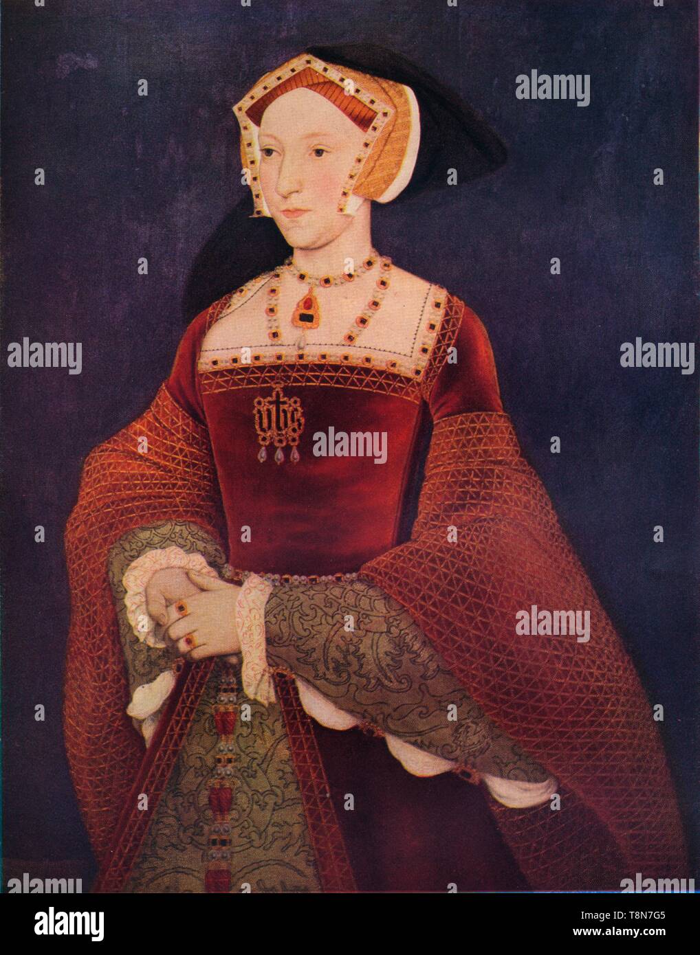 'Portrait de Jane Seymour par Holbein', 1536, (1936). Organisateur : Hans Holbein le Jeune. Banque D'Images