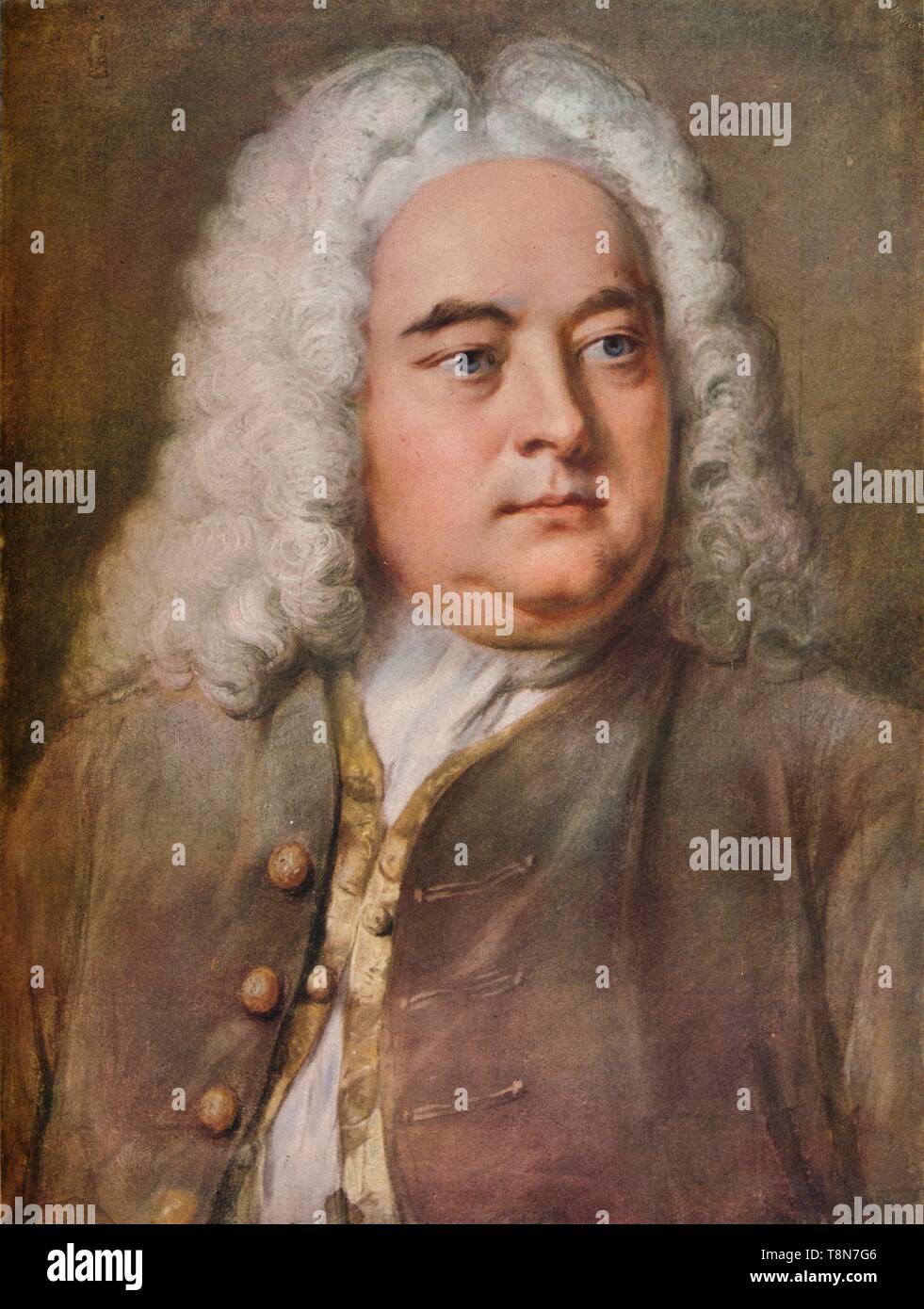 Handel', 'c1740, (1920). Organisateur : William Hoare. Banque D'Images