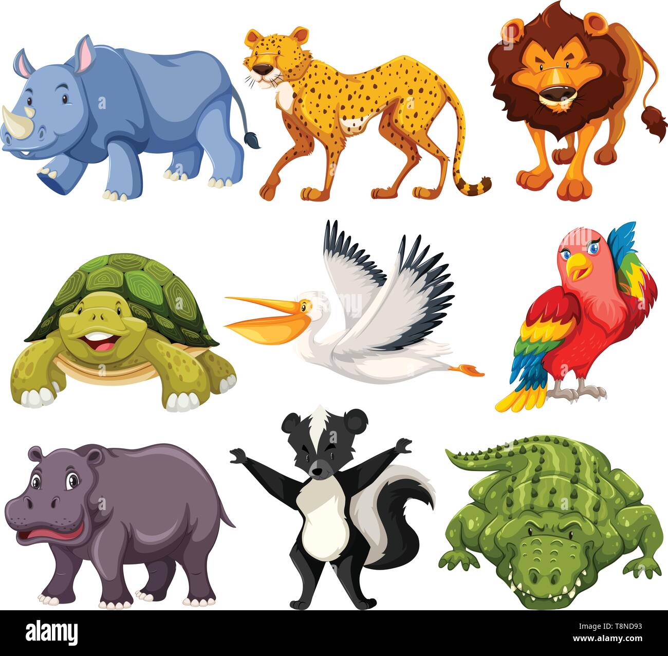 Série d'animaux pack illustartion Illustration de Vecteur