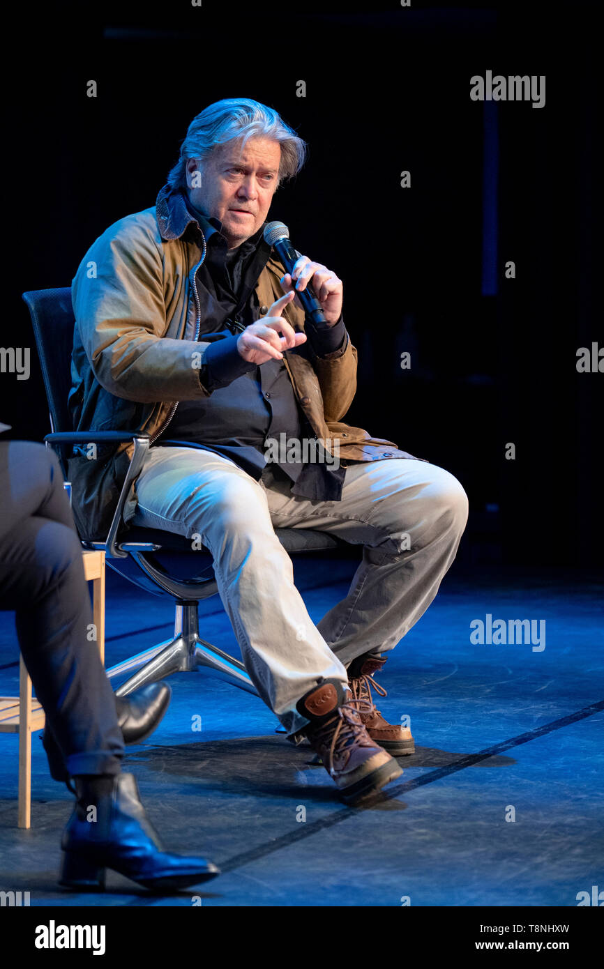 La Norvège, Bergen - 9 mai 2019. Steve Bannon, ancien stratège en chef de la Maison Blanche, assiste à la conférence de presse 2019 Mediedager Nordiske à Bergen. (Photo crédit : Gonzales Photo - Jarle H. MEO). Banque D'Images