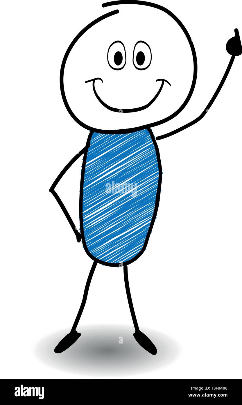 Cartoon stick man dessin web illustration conceptuelle Illustration de Vecteur