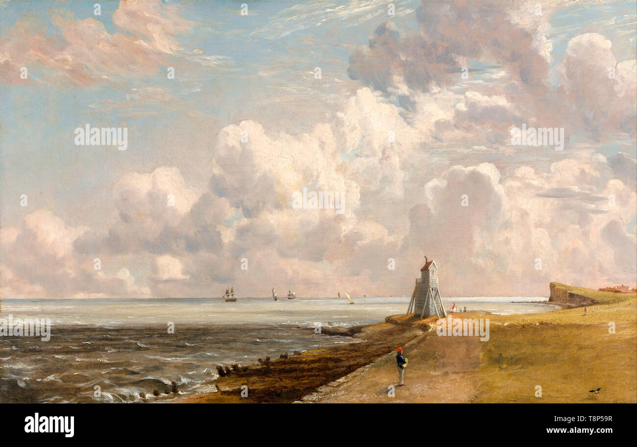 John Constable, Harwich : Le Phare faible et Beacon Hill, peinture, ch. 1820 Banque D'Images