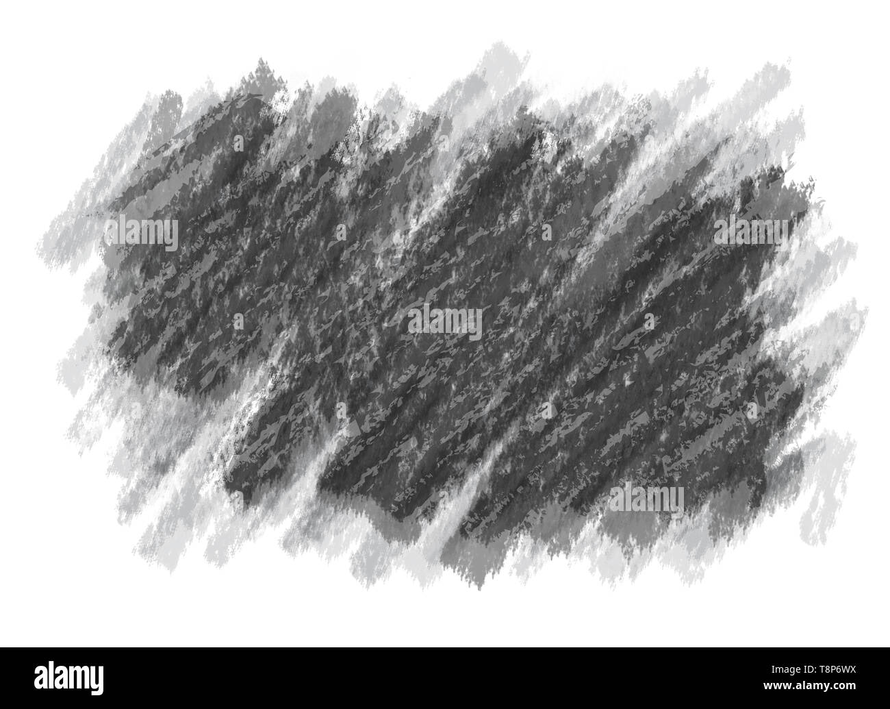 Croquis au crayon, les dessins reproduits numériquement. Fusain et crayon dessiné sur fond de base une surface blanche. Banque D'Images