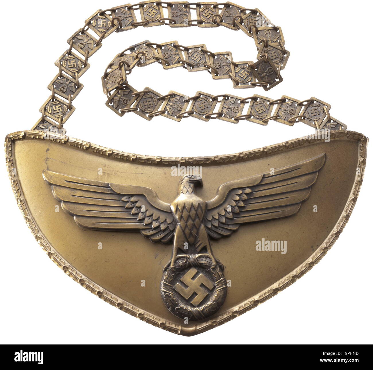 Un Gorgerin d'un porteur de drapeau d'un leader politique du NSDAP light metal question par Eugen Schmiedhäussler, Pforzheim, historique, historique du 20e siècle, Editorial-Use-seulement Banque D'Images