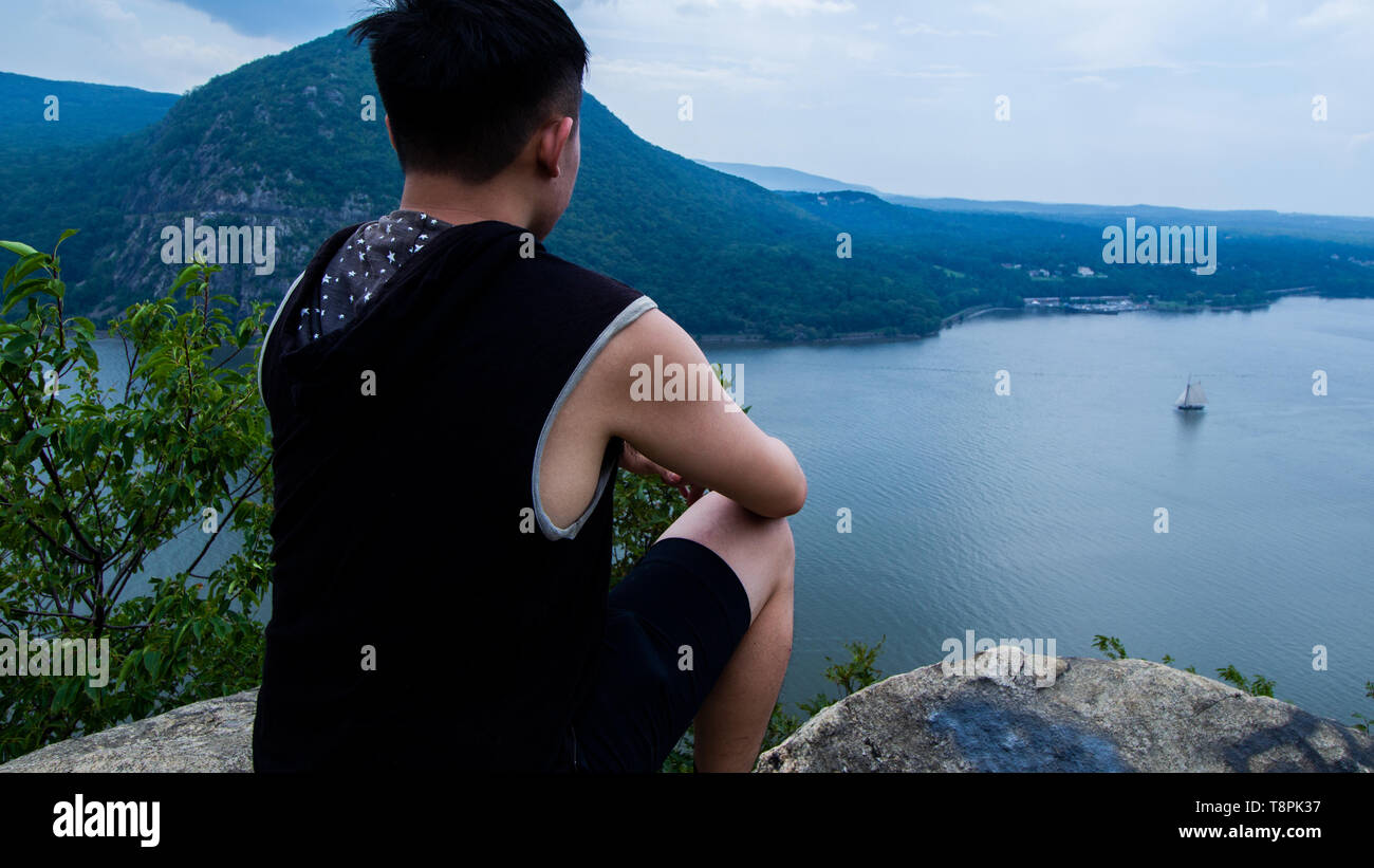 Personne à l'extérieur sur le haut de casse-cou Ridge Banque D'Images