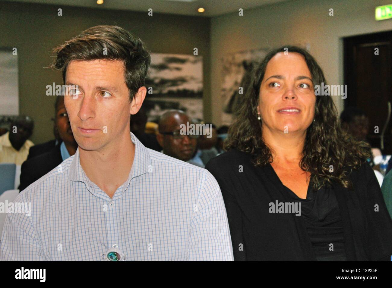 Maun au Botswana. 14 mai, 2019. Les délégués sont vu assister à la 7e Conférence de la gestion du feu.La 7e Conférence de la gestion du feu qui a attiré des délégués de l'Australie, le Zimbabwe, l'Afrique du Sud et la Namibie. La conférence se propose de venir avec des stratégies et des meilleures pratiques sur la gestion du feu seront partagés pour aider à mieux lutter contre le Botswana 2019-2020 saison des incendies, il a eu lieu à Maun au Botswana. Credit : Sharon Tshipa SOPA/Images/ZUMA/Alamy Fil Live News Banque D'Images