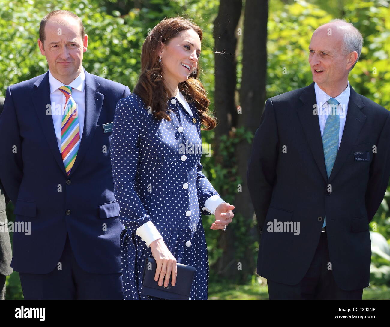 Kate Middleton, duchesse de Cambridge vu arriver au D-Day exposition à Bletchley Park, Angleterre. Banque D'Images