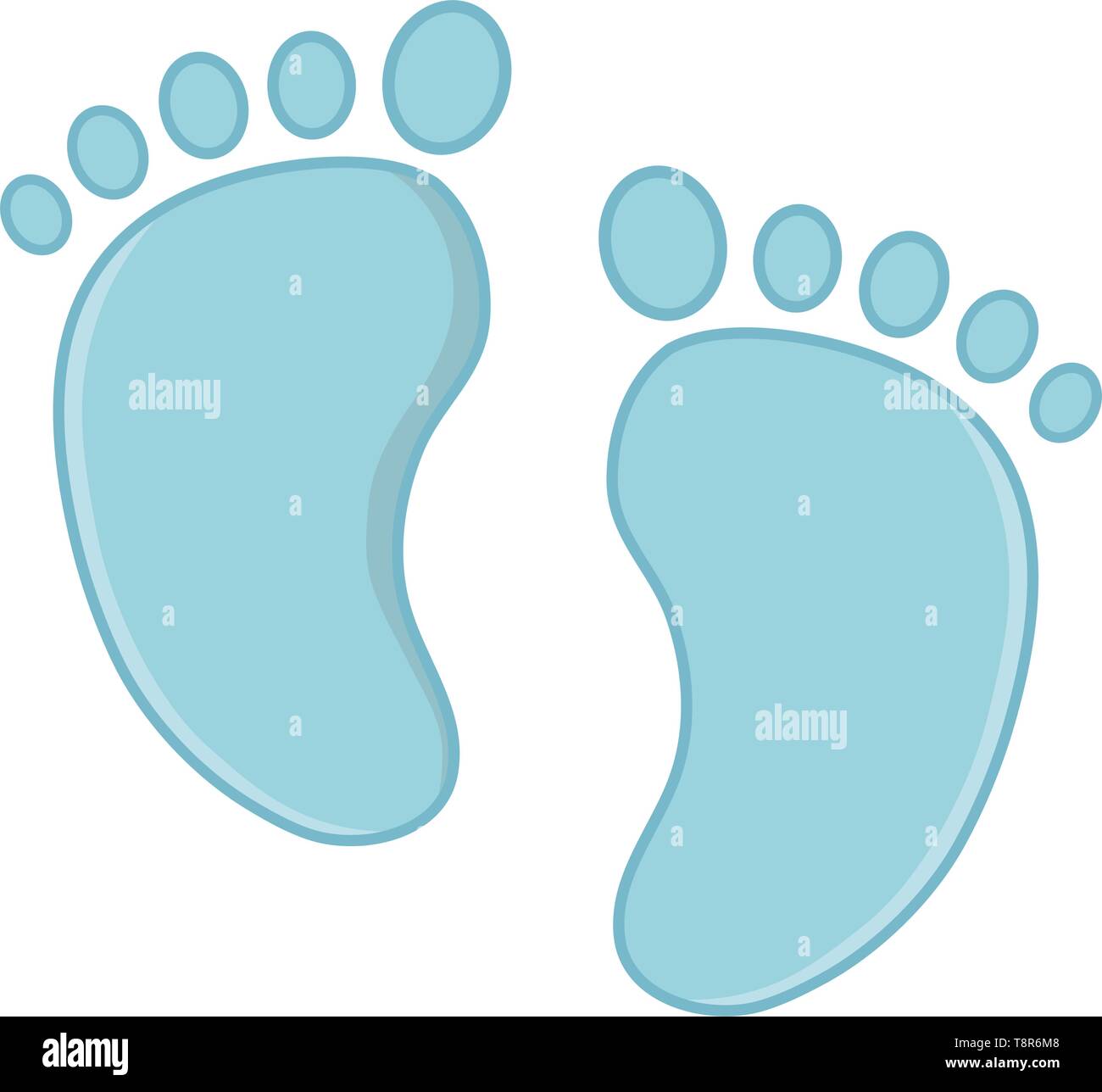 Footmark bébé cartoon icône vector illustration graphic design Illustration de Vecteur