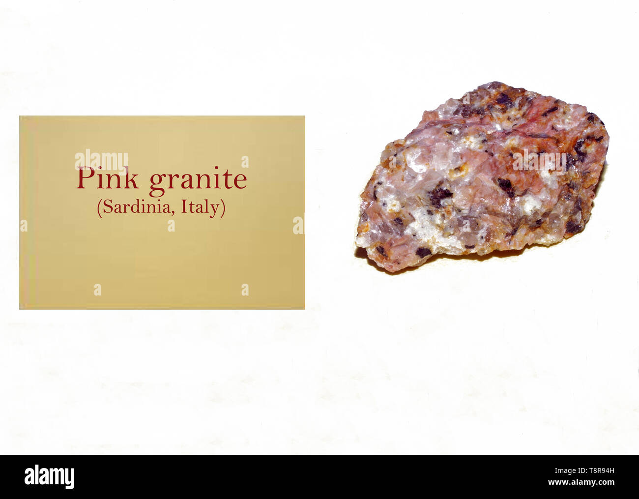 De granit rose Sardaigne rock close-up Banque D'Images