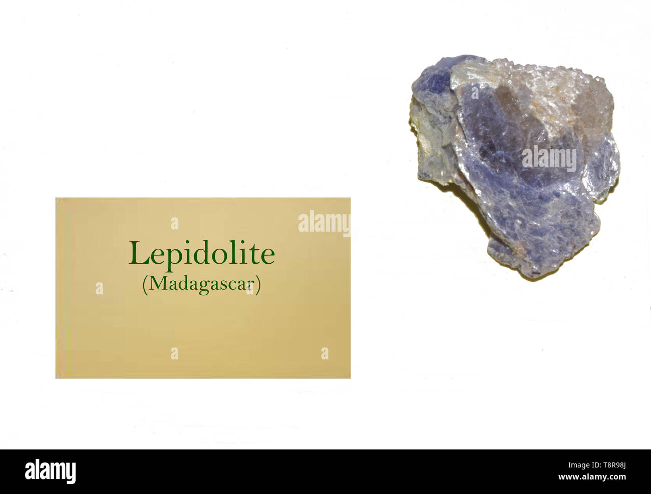 Lepidolite rocher de Madagascar close-up Banque D'Images