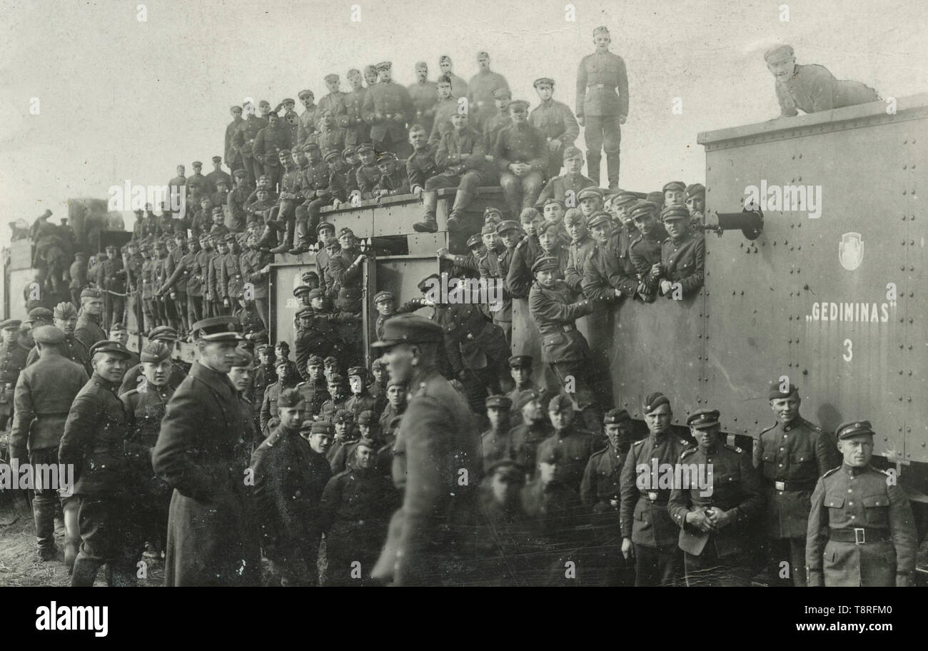 Train blindé lituanien Gediminas' dans '9 régiment d'infanterie Banque D'Images