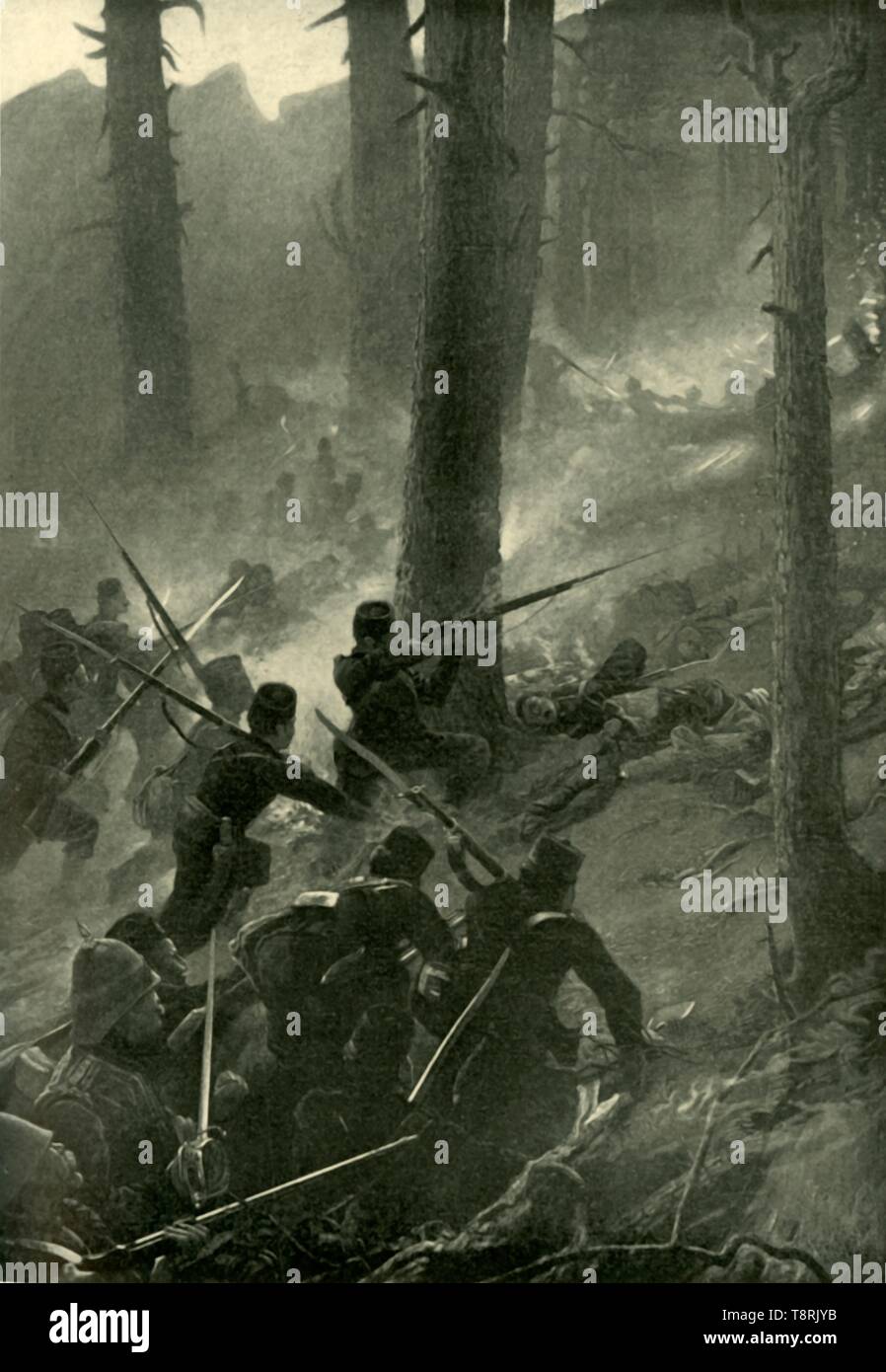 'L'attaque audacieuse sur le Spingawi Khotal, Décembre 2, 1878', (1901). Créateur : Inconnu. Banque D'Images