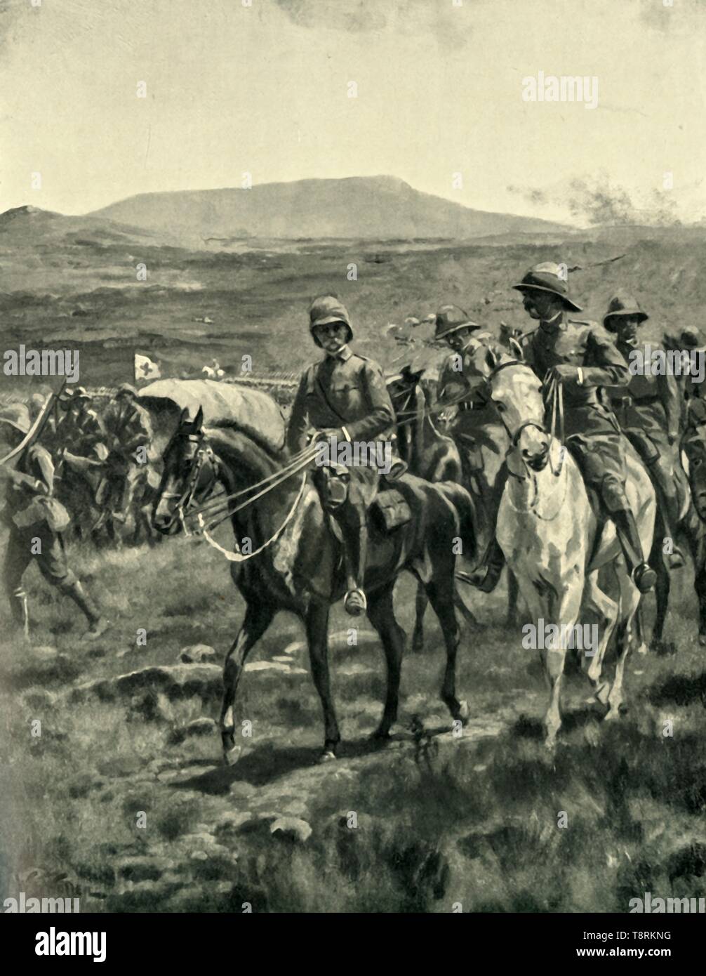 'Lord Roberts et le personnel dans le Veld près de Pretoria", (1901). Organisateur : William Barnes Wollen. Banque D'Images